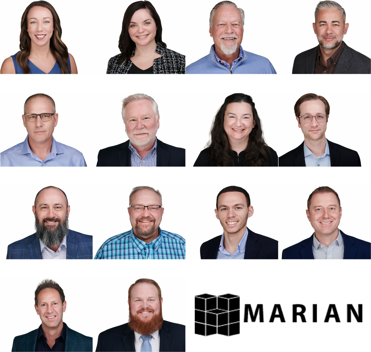A grid of corporate headshots for The Marian Group